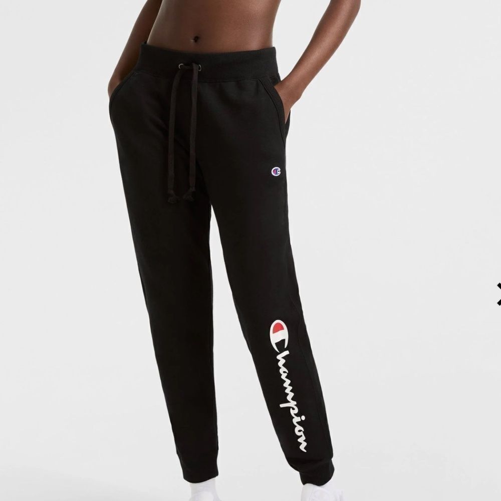🆕 Champion Power Blend Women’s Black Loose Fitting Sweatpants size XL